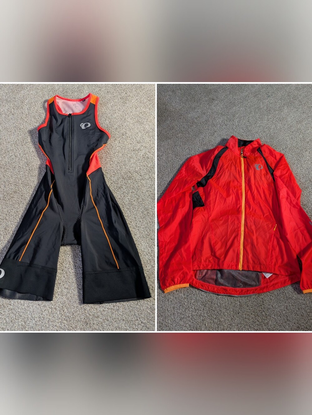 Pearl Izumi Elite Barrier Women orange Cycling kits Windbreaker Jacket trisuit